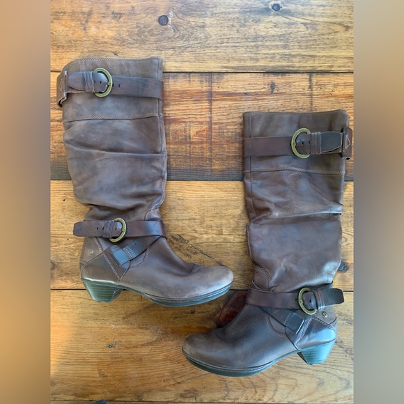 Pikolinos Brujas Buckle Riding Boot Soft Brown Leather Knee High Pull-On✨Sale - Picture 4 of 11